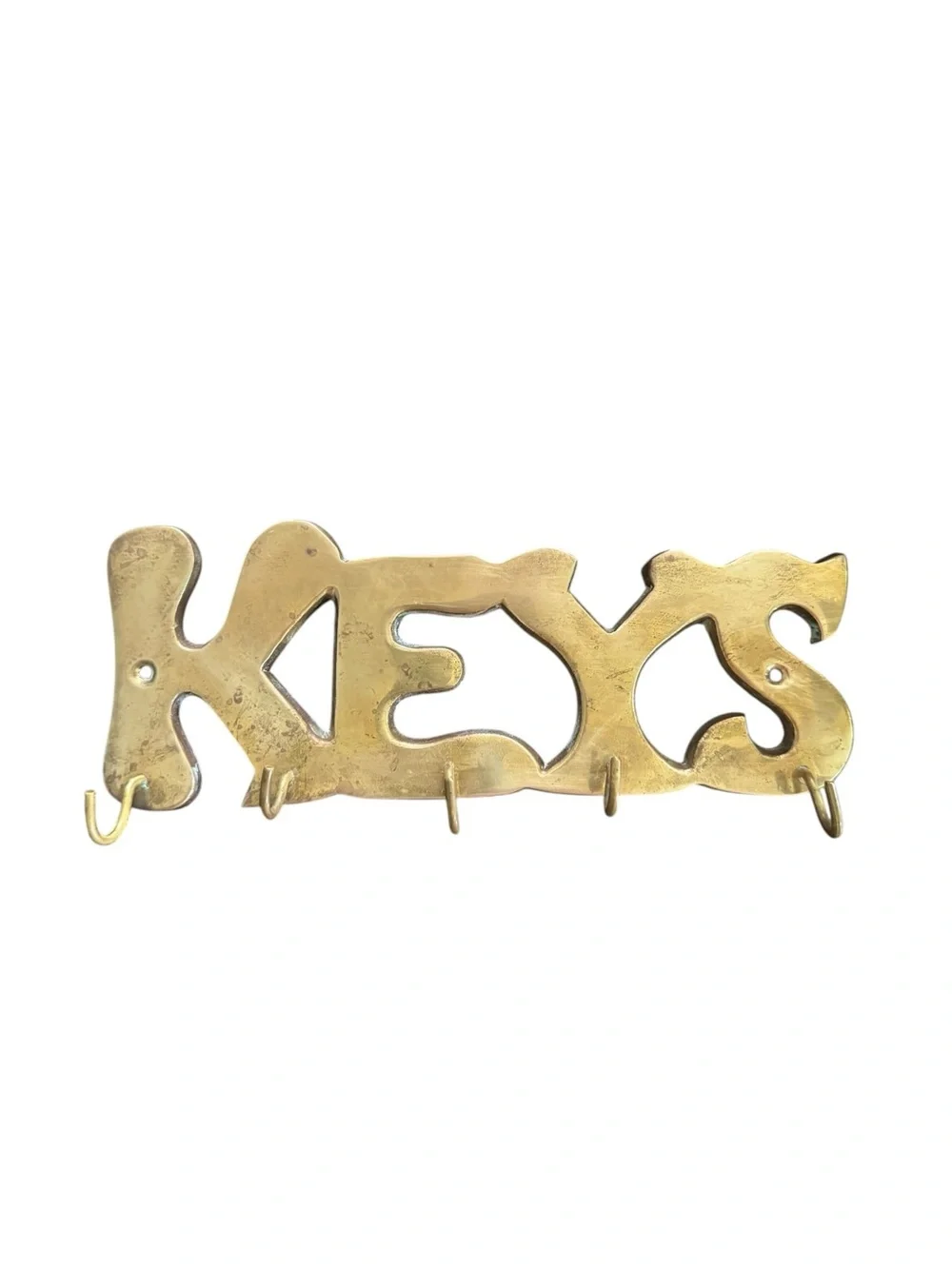 Vintage Brass Keys Wall Hook